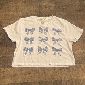 Altar’d State Women’s Small White And Blue T Shirt